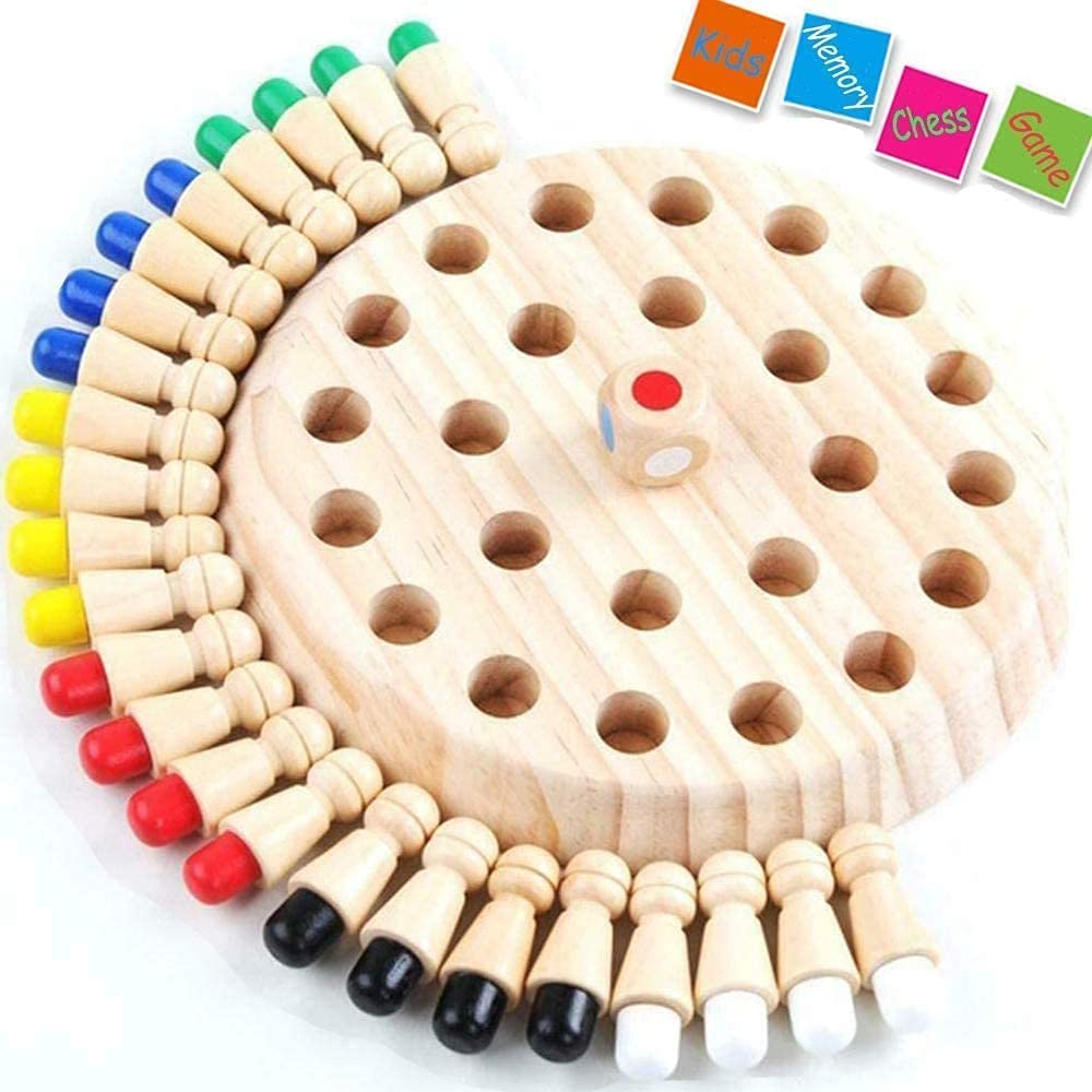 Wooden Memory Chess Board Game